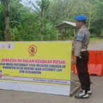 Jembatan Bakong Retak, Polsek Lembar Bertindak Cepat Demi Keselamatan Warga