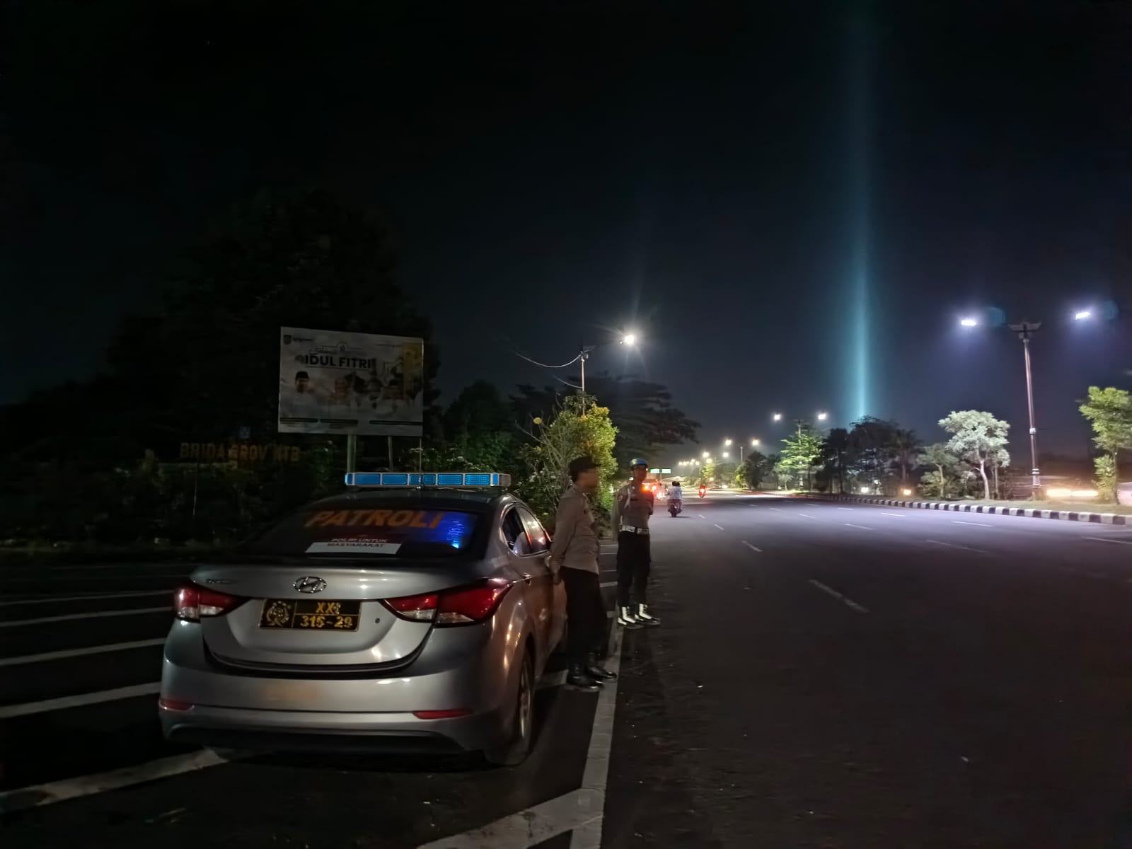 Tingkatkan Keamanan, Polsek Kediri Patroli Bypass BIL Antisipasi Kejahatan