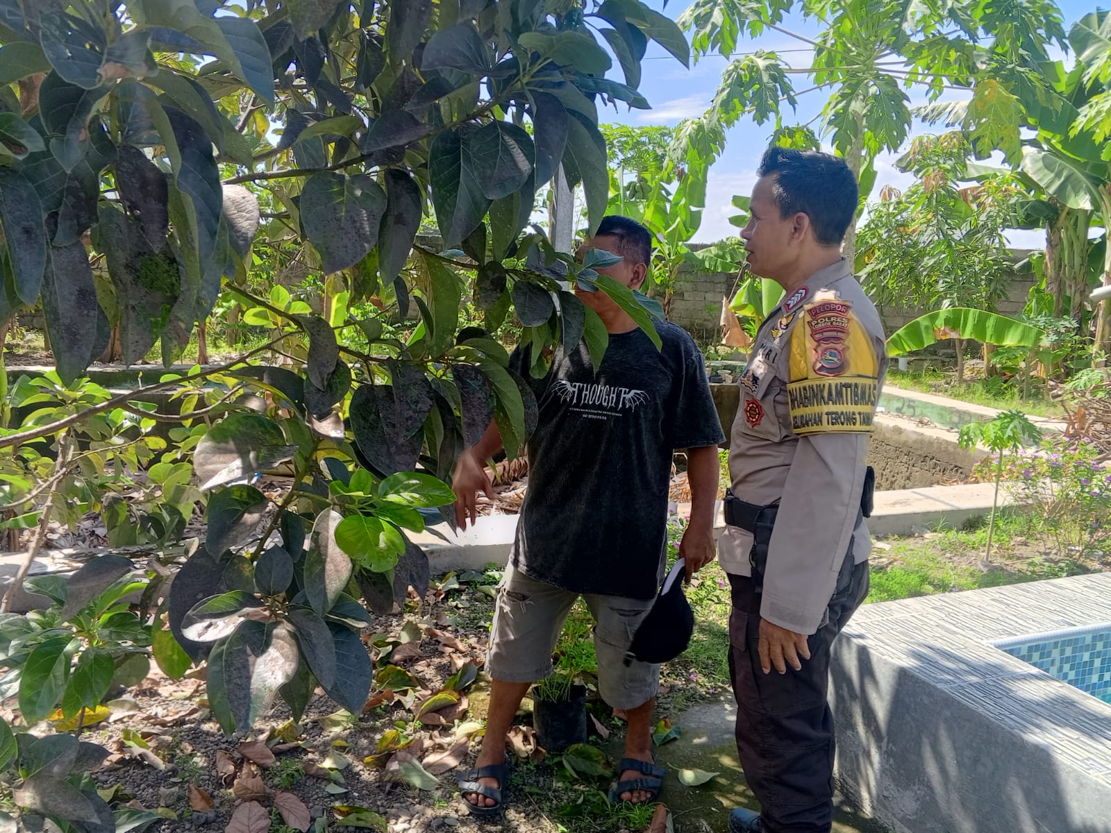 Program Ketahanan Pangan Desa Terong Tawah: Peran Bhabinkamtibmas dalam Pengecekan Lahan dan Pemantauan Harga