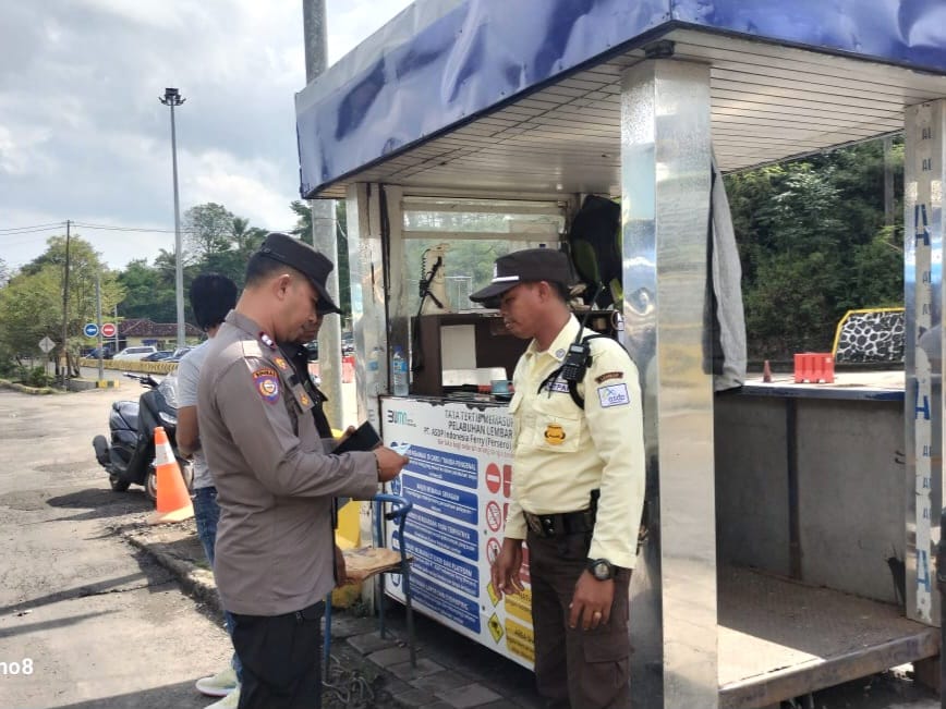 Pengawasan Ketat Satpam Pelabuhan Lembar oleh Polres Lombok Barat