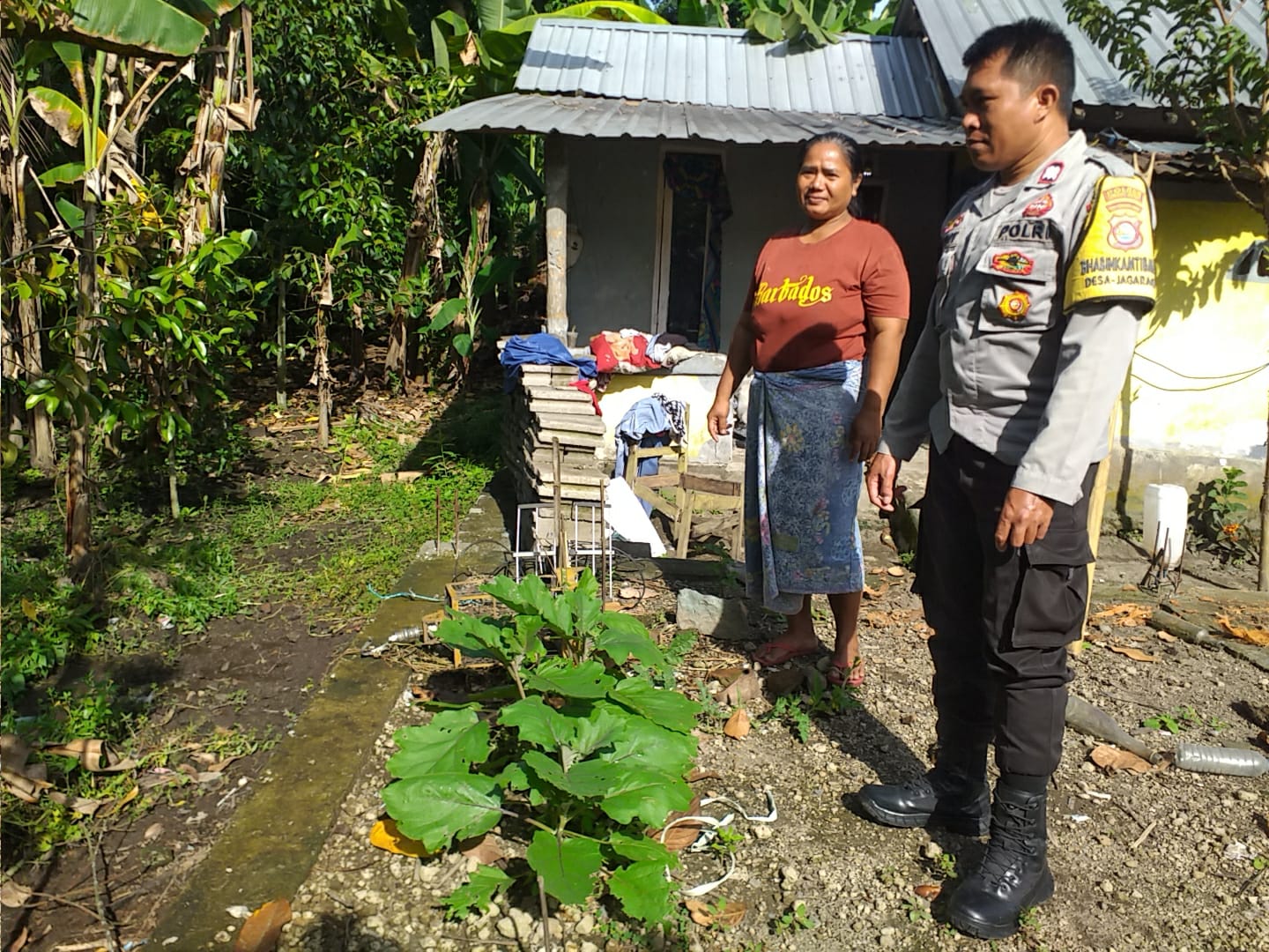 Bhabinkamtibmas Desa Jagaraga Sosialisasikan Program Ketahanan Pangan