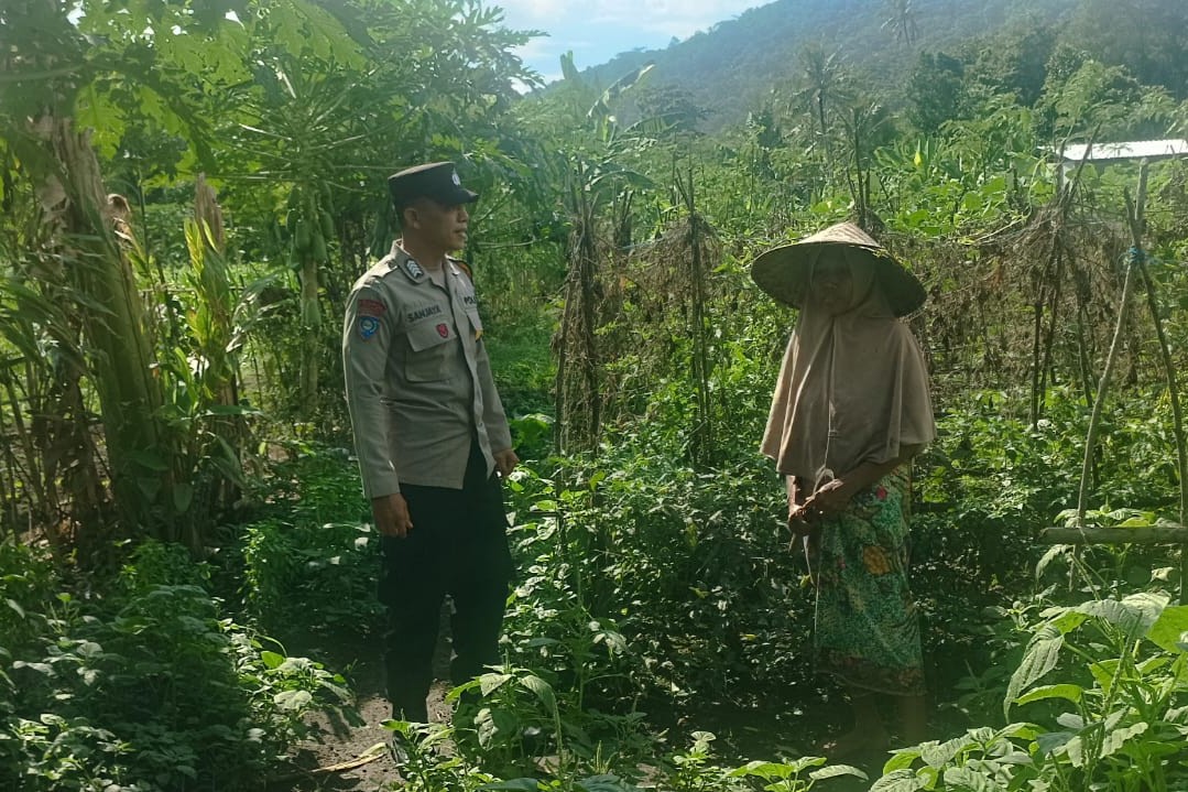 Bhabinkamtibmas Babussalam Gencarkan Ketahanan Pangan di Lombok Barat