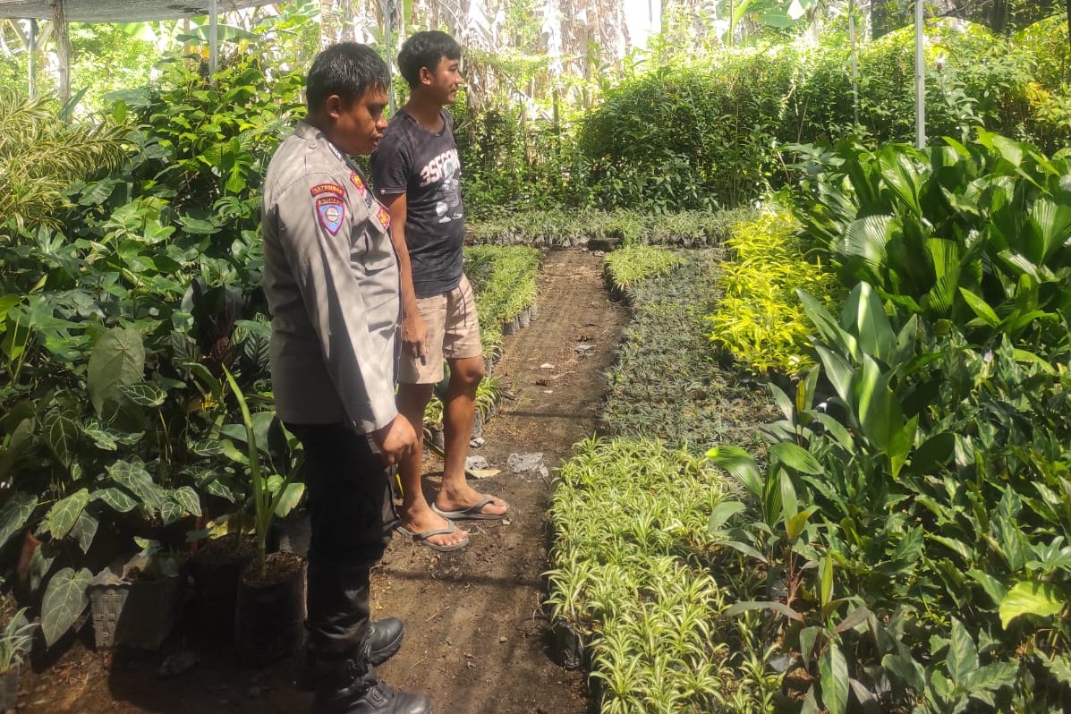 Bhabinkamtibmas Banyumulek Edukasi Warga Soal Kebun Pekarangan
