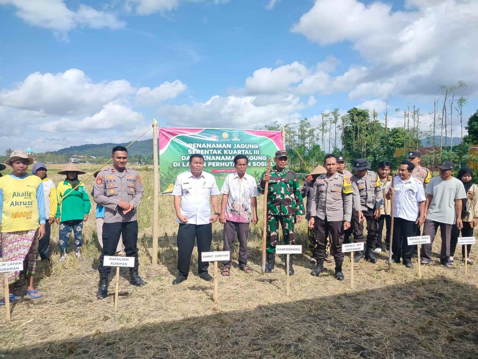 Sinergi Polri, TNI, dan Warga Dukung Swasembada Pangan di Jagaraga, Kuripan